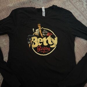 Black Graphic Long Sleeve Shirt